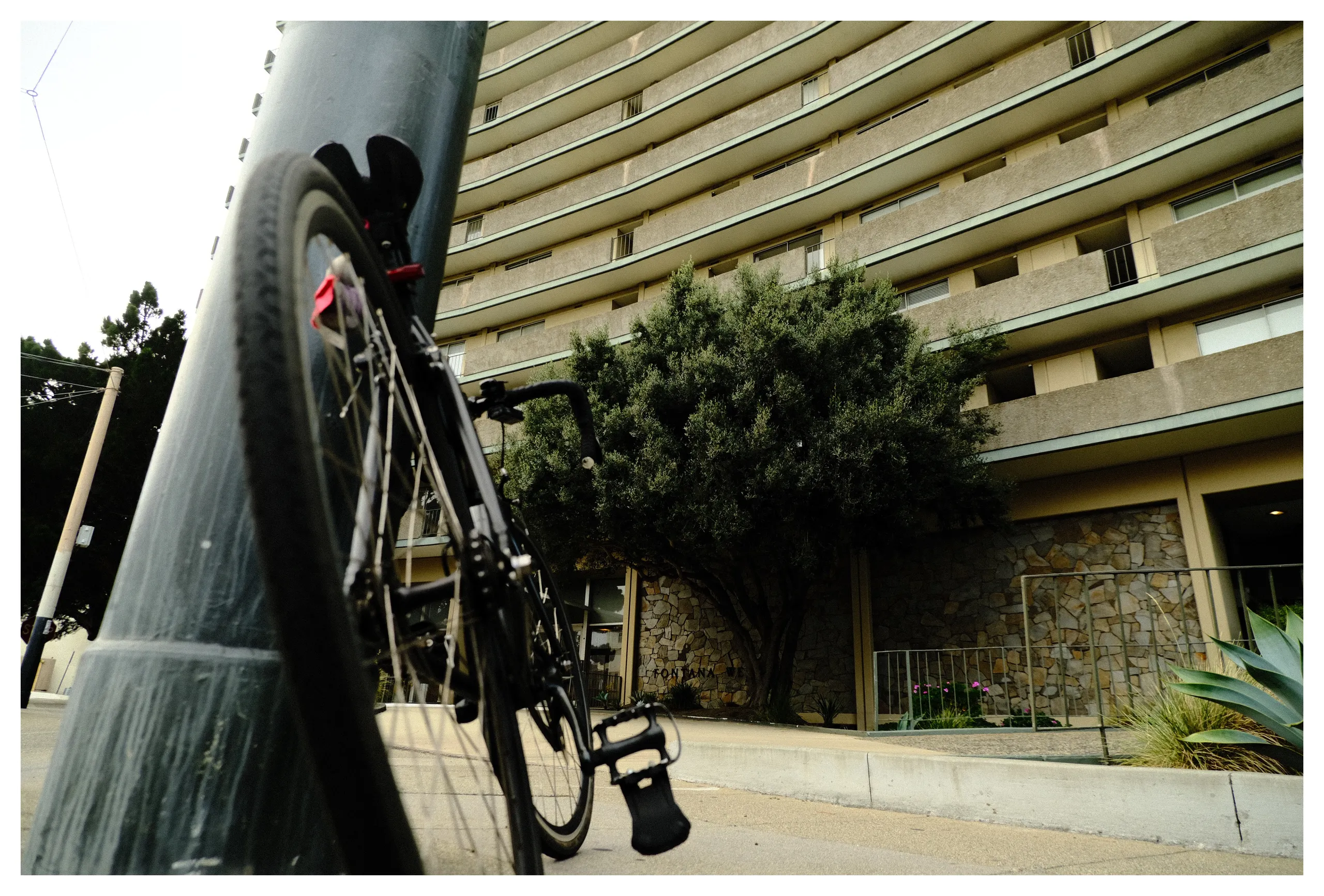 Fixed Gear bike on a pole