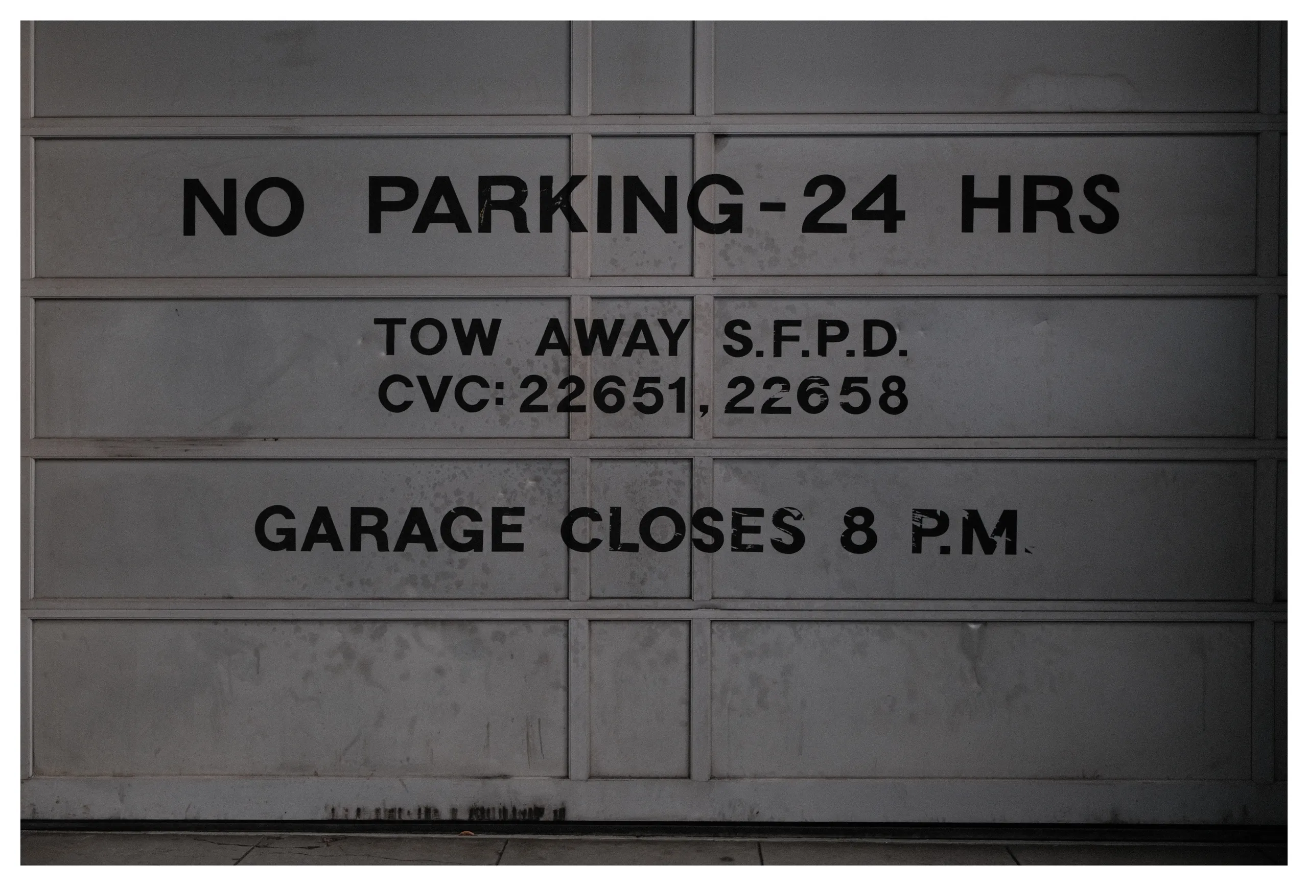 SF parking sign
