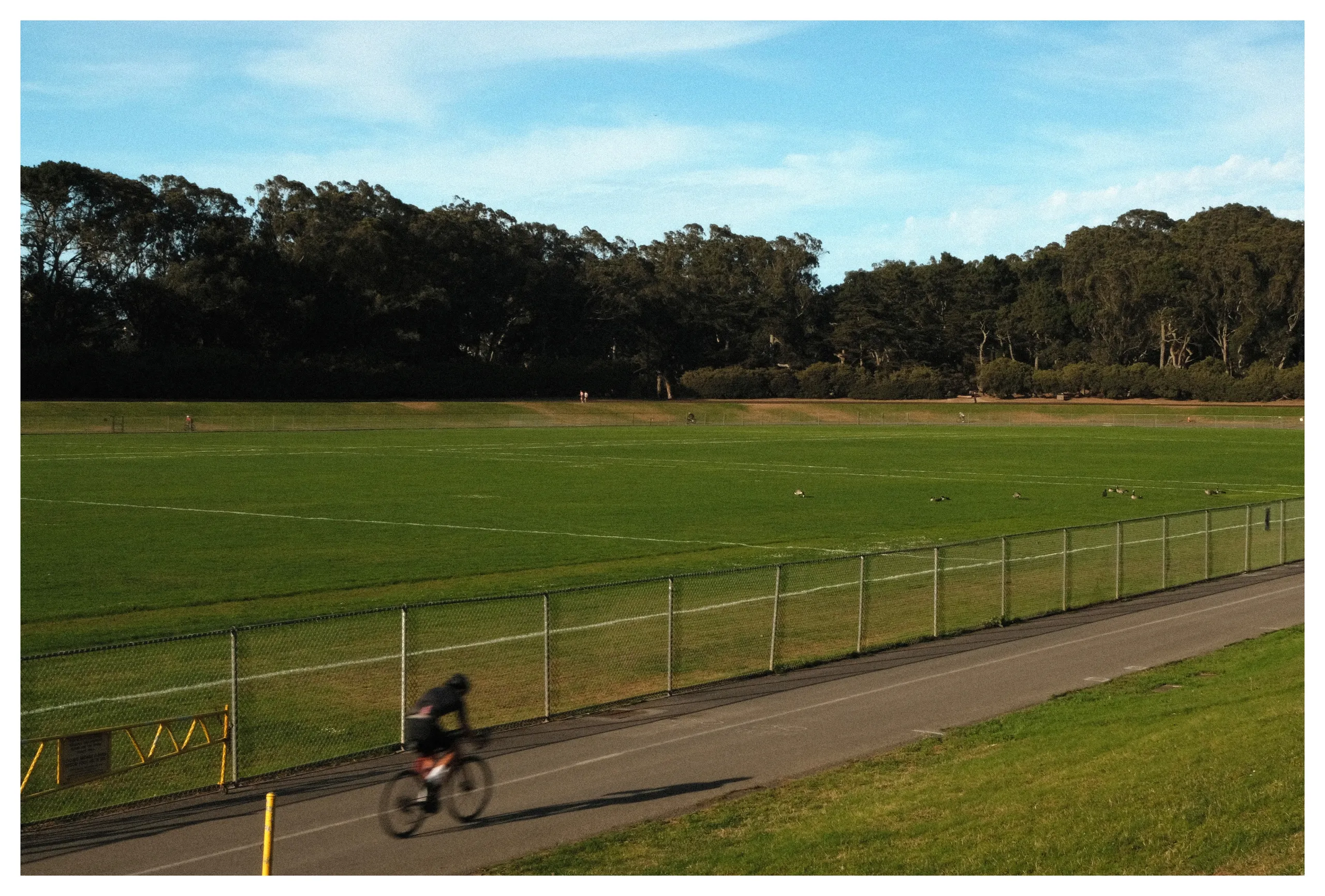 Cyclist speeding
