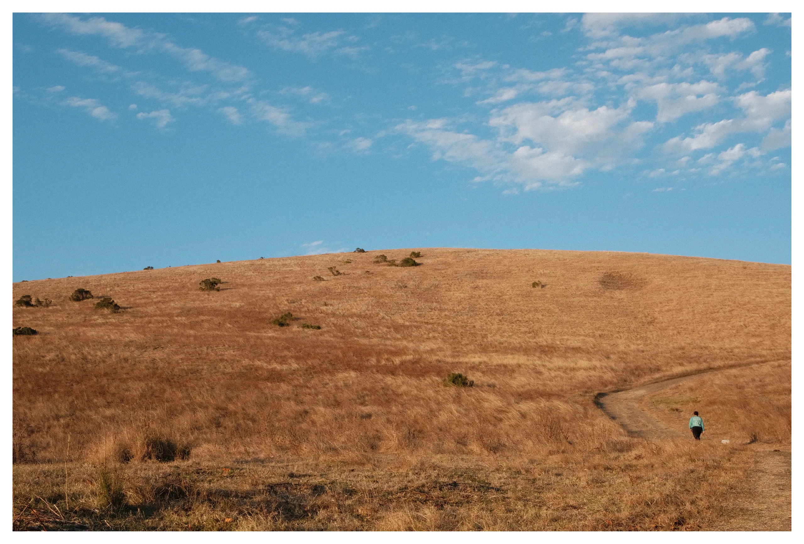 Hiking up a long hill